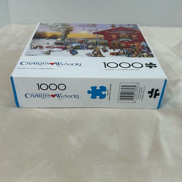 Charles Wysocki Jigsaw Puzzle “Whistle Stop Christmas “ 1000 Pc - Picture 9 of 10